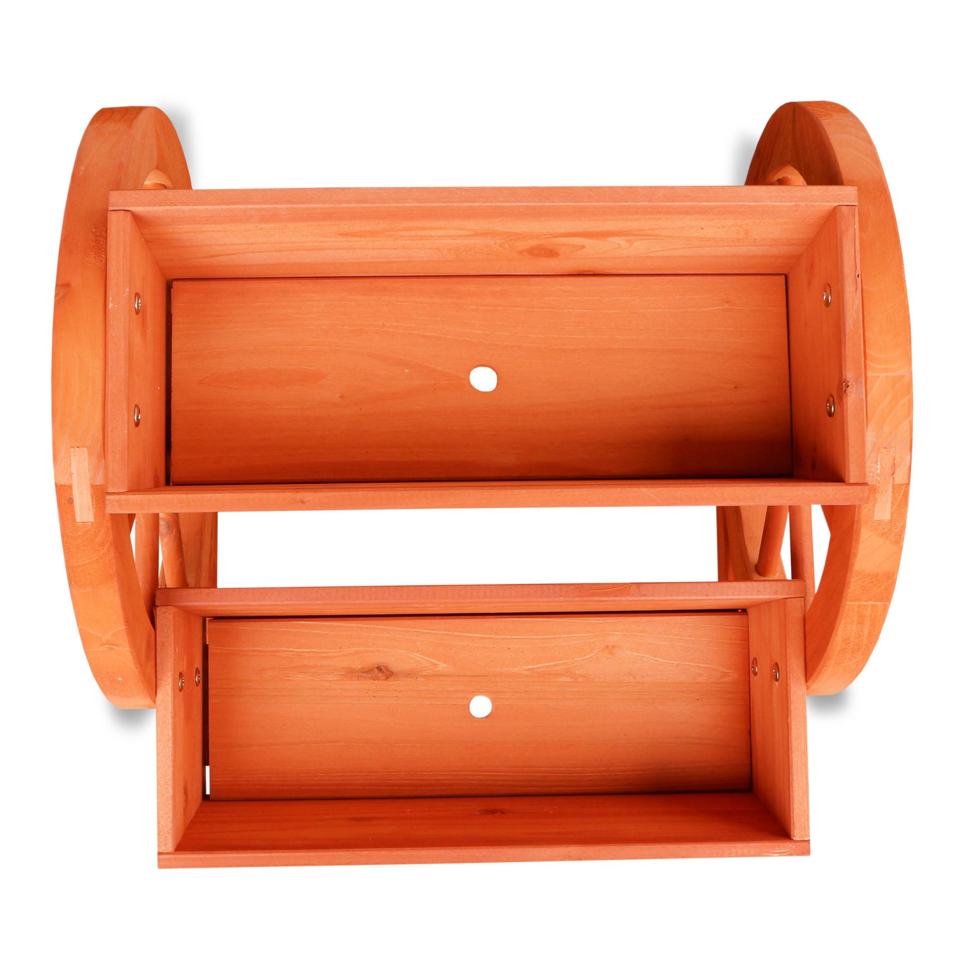 Habau Blumenkasten mit Wagenrad