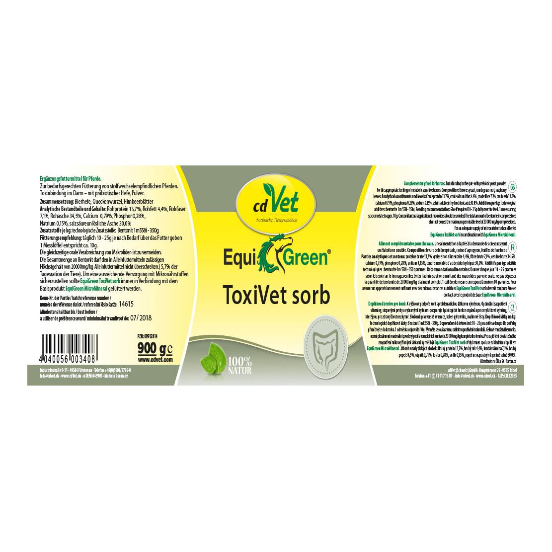 cdVet EquiGreen ToxiVet sorb