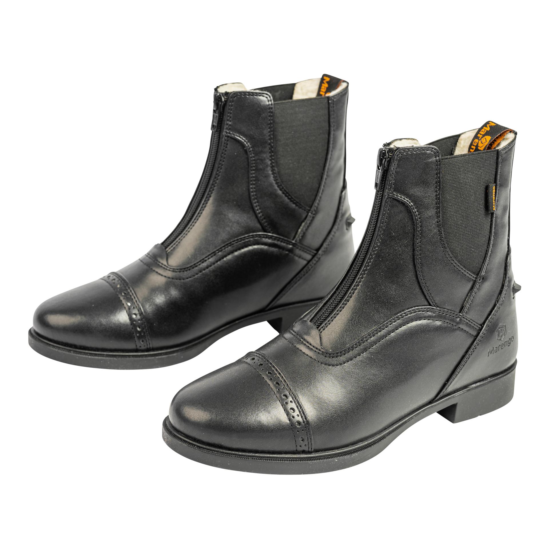 Marengo Reitstiefelette Frontzip Winter Kunstleder