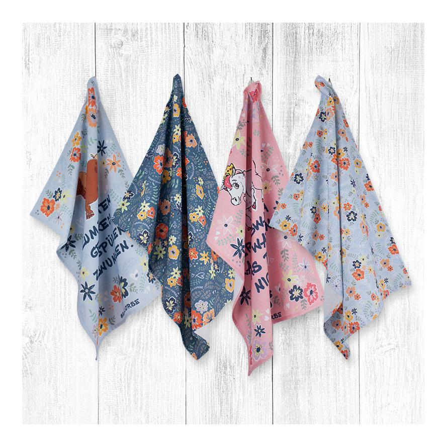 Soulhorse Lot de 2 serviettes « Comic Flowers »