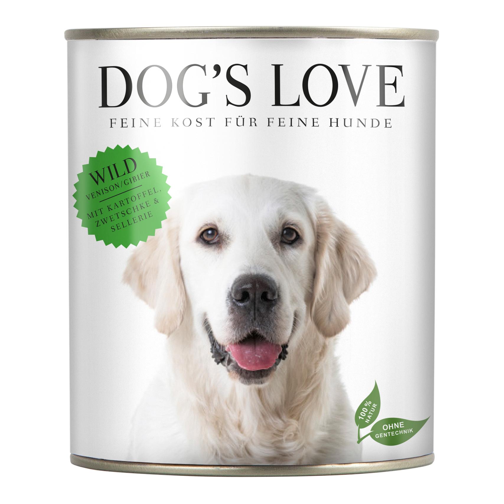 Dog's Love Nassfutter Menü Classic Wild mit Kartoffel, Zwetschge und Sellerie
