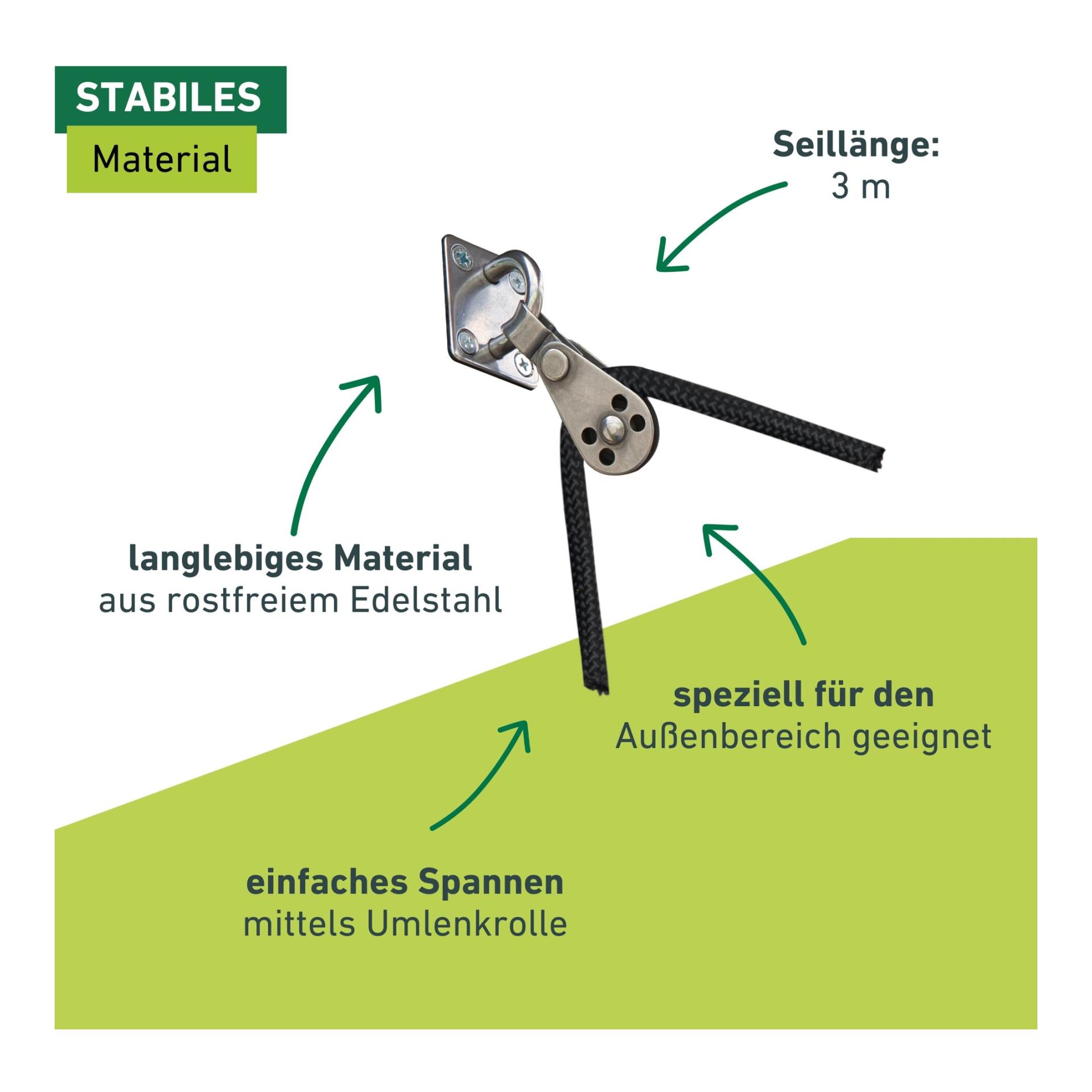 Windhager Seilzug-Set für Sonnensegel