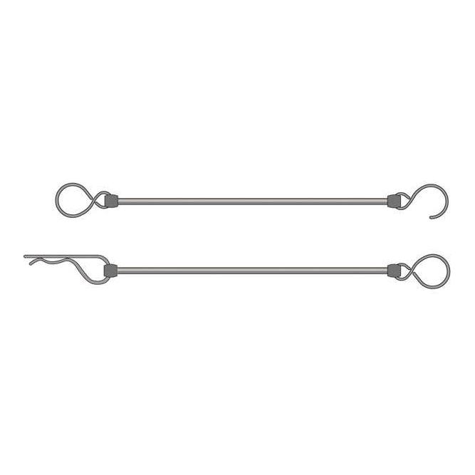 Siepmann Cordelettes de fixation avec crochet en S et goupille fendue