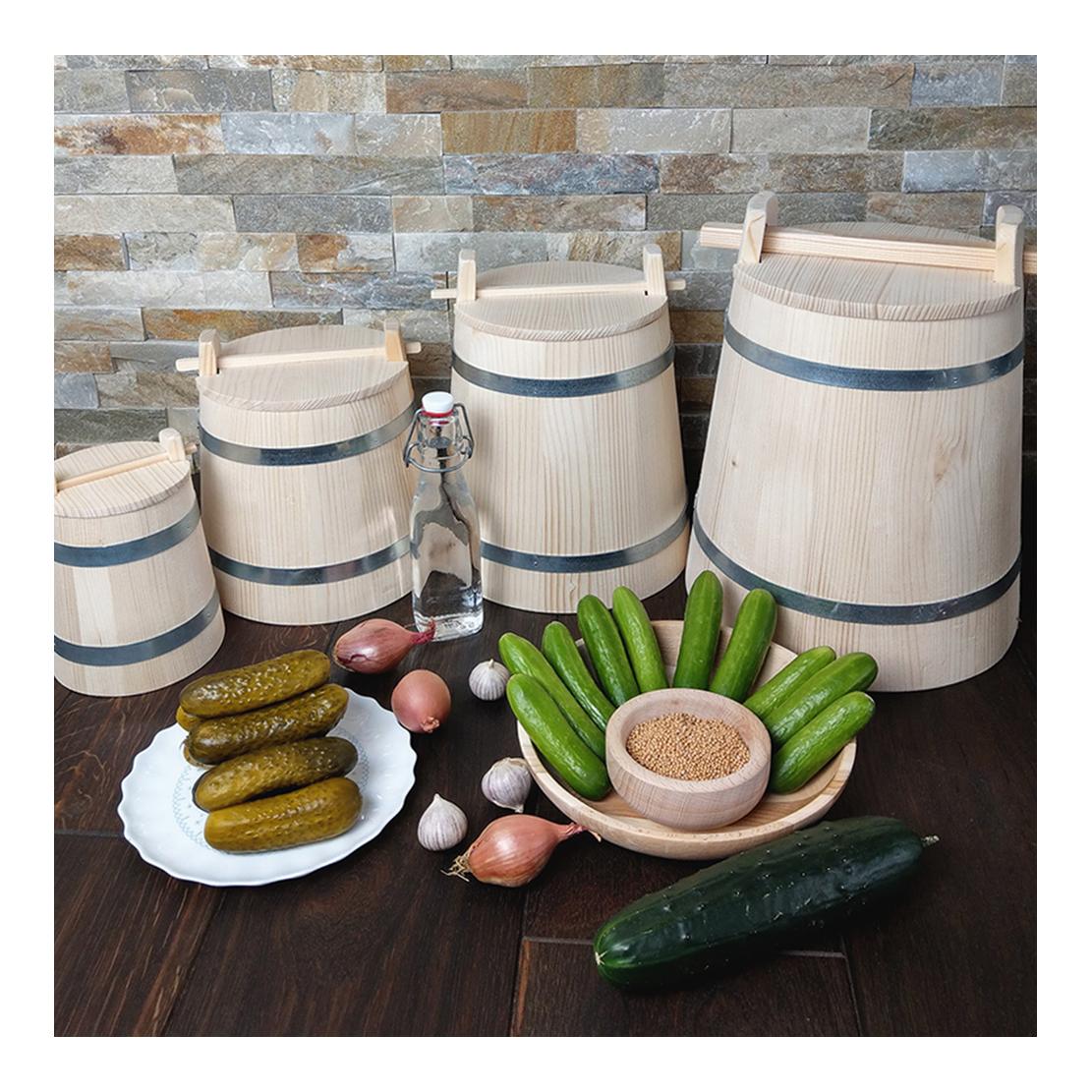 Hauptner Pot à cornichons avec couvercle en bois