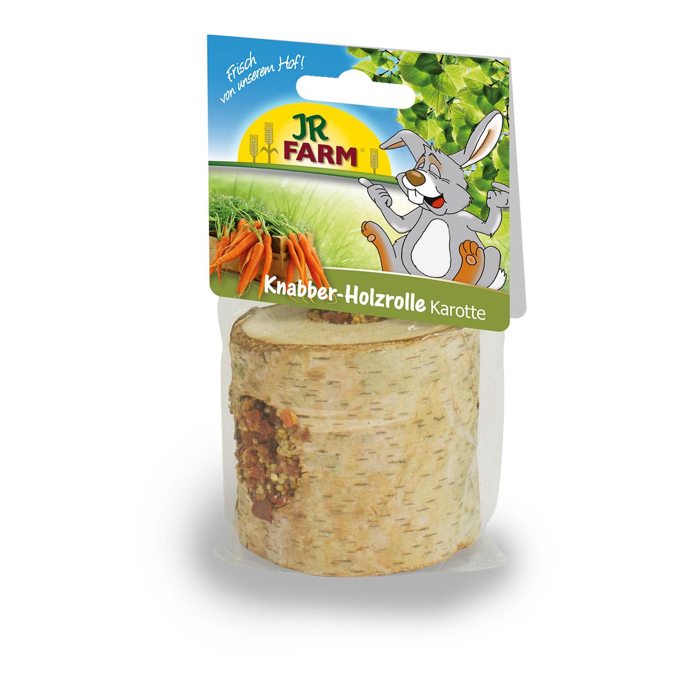 JR Farm Rouleau de bois à grignoter Carottes