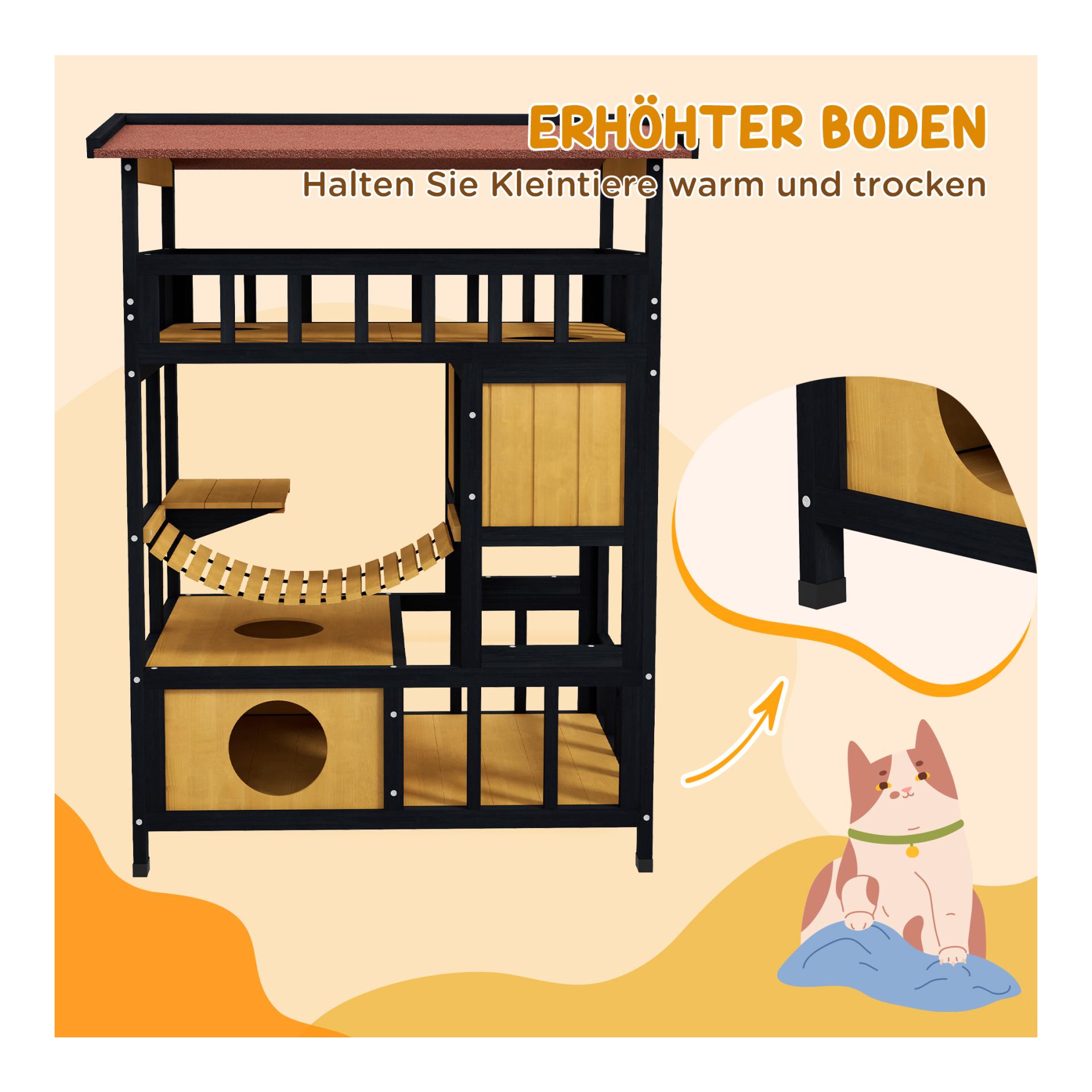 Mainer Katzenhaus aus Holz