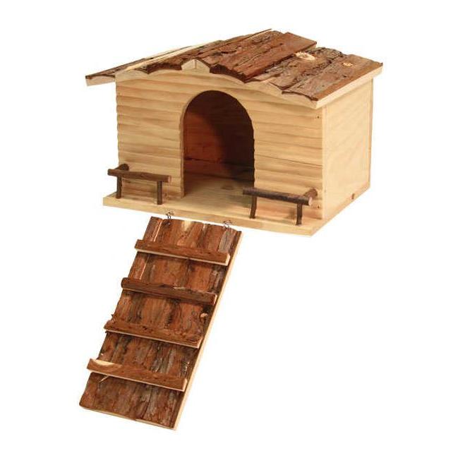 Kerbl Pet Nagerhaus Nature mit Gitterbefestigung Holz