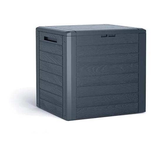 Prosperplast Gartentruhe Woodebox anthrazit