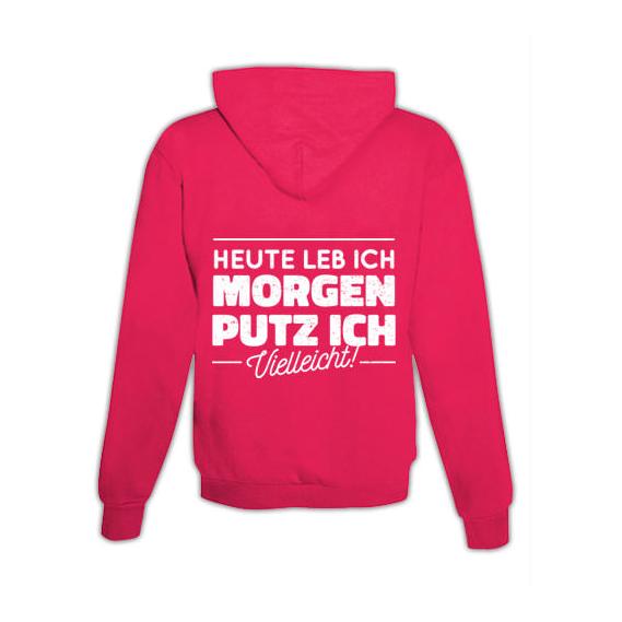 JoyLine Hoodie mit Zipper Putzen Unisex Pink