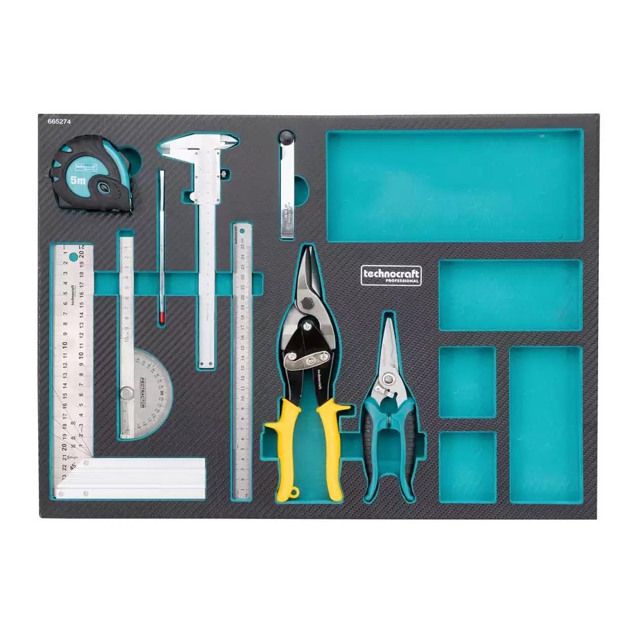 technocraft Werkstattwagen Black/Silver 297-TLG