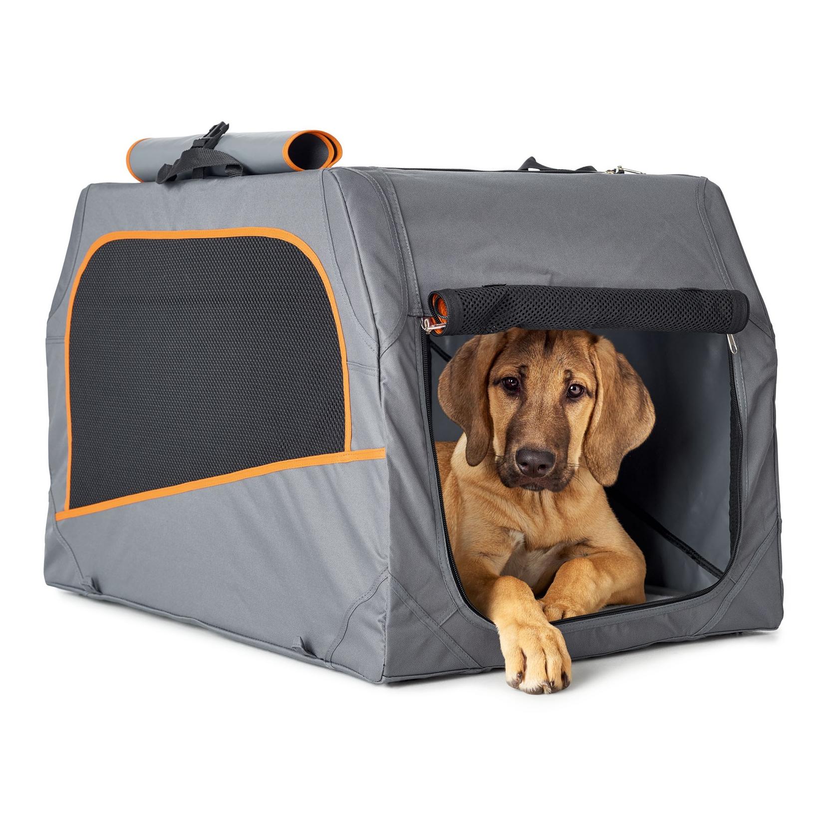 Hunter Caisse pliante pour chiens avec structure en aluminium - gris