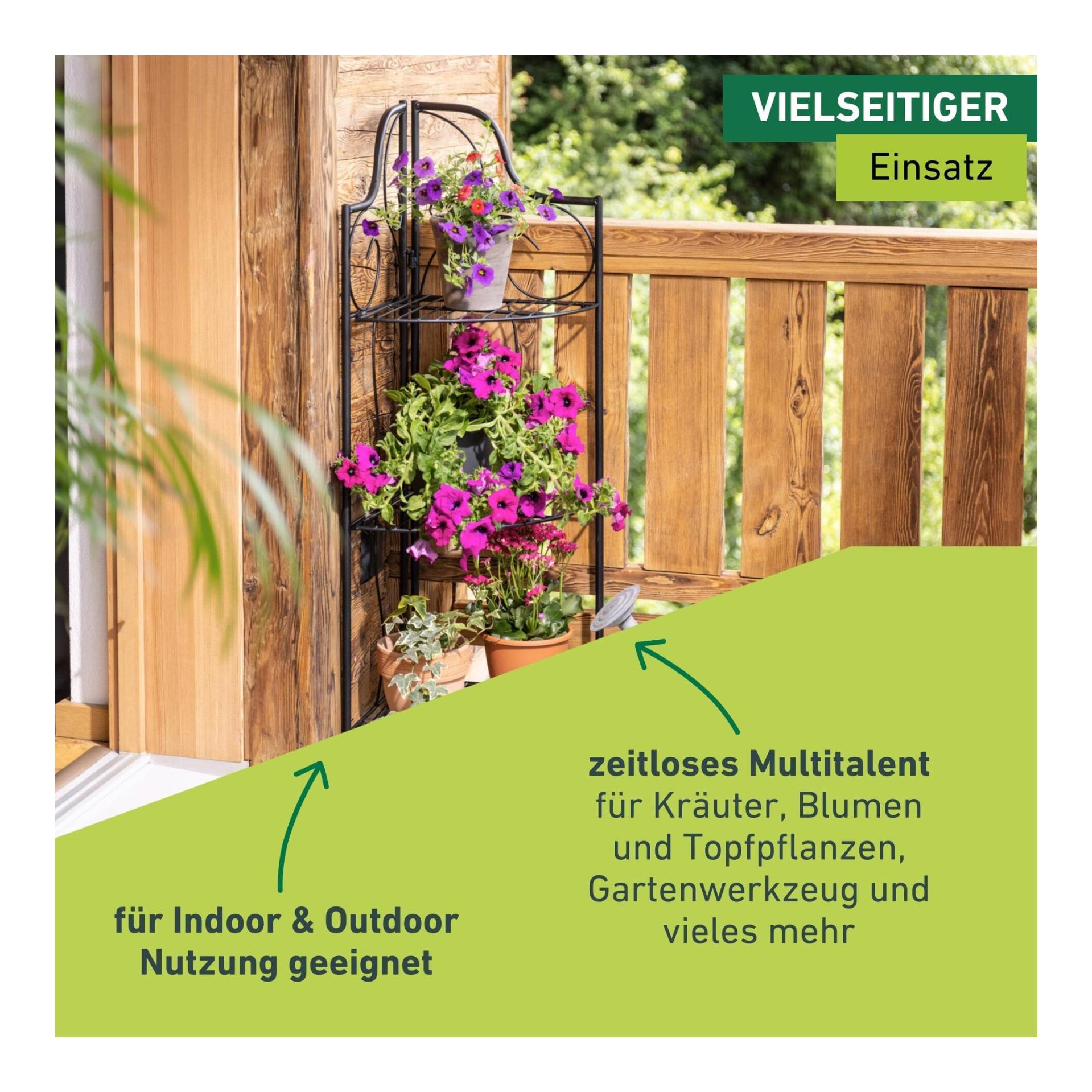 Windhager Drei-stufiges Eck-Pflanzregal - faltbar