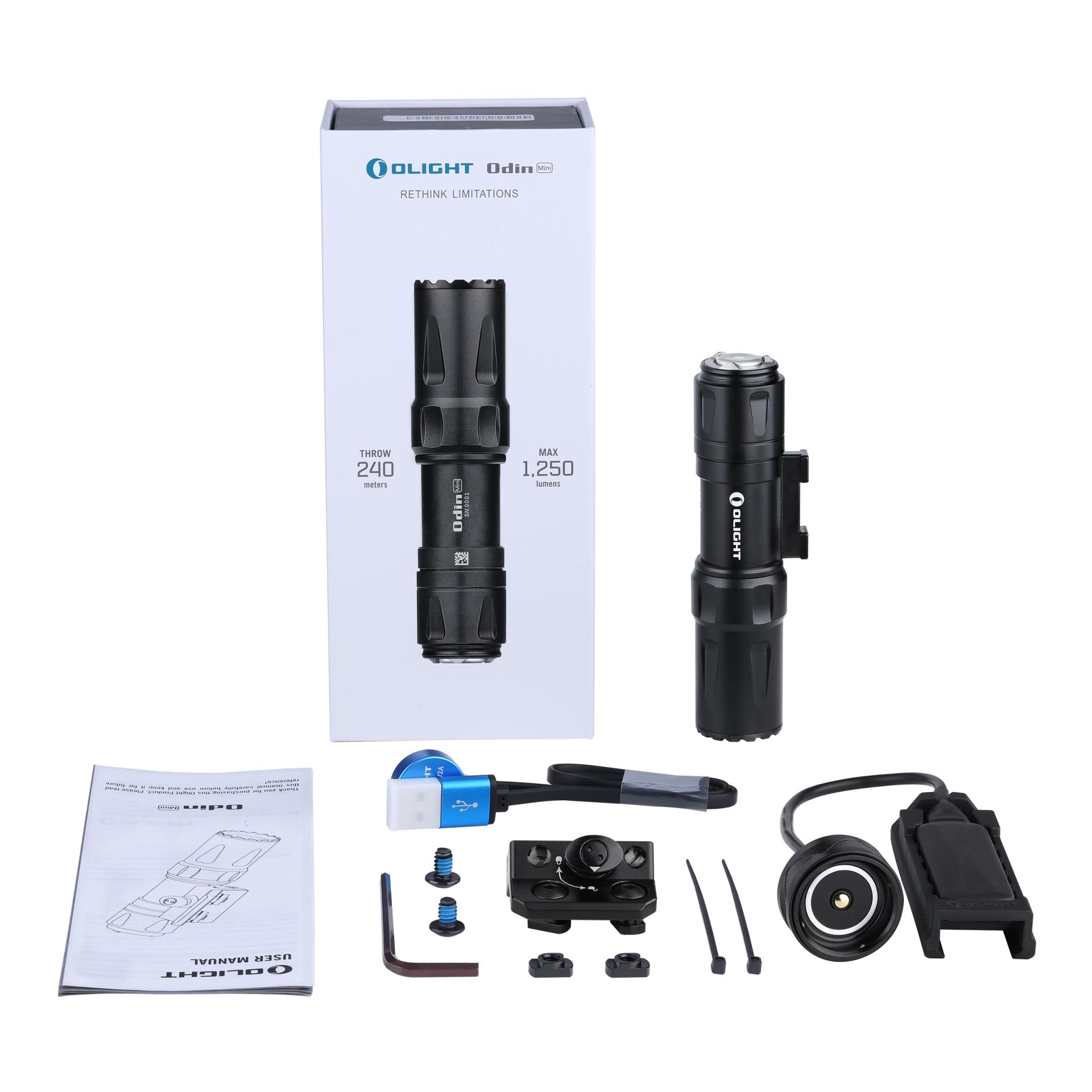 Olight Odin mini LED Taschenlampe - Schwarz