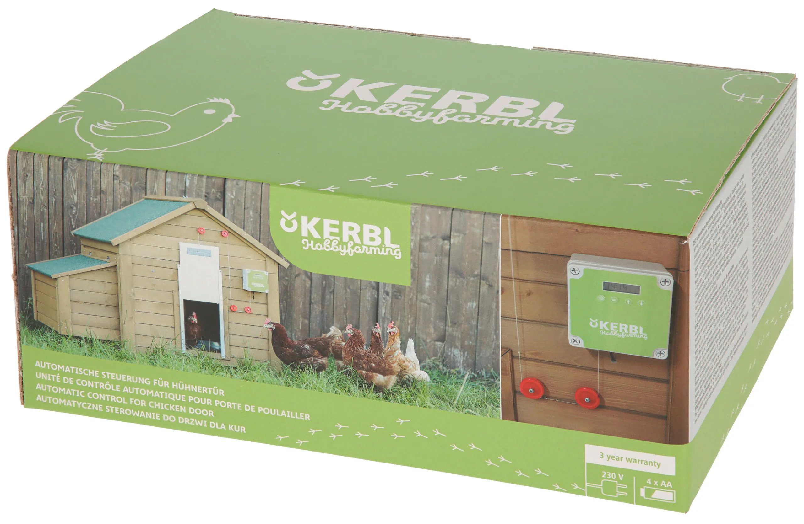 Kerbl Hobbyfarming Porte automatique pour poulailler - Commande pour trappe de poulailler
