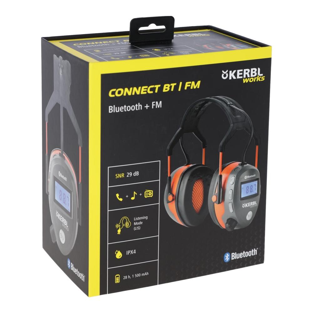 Kerbl Works Protection auditive multimédia avec fonction radio et Bluetooth