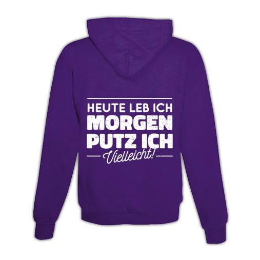 JoyLine Hoodie mit Zipper Putzen Unisex Lila