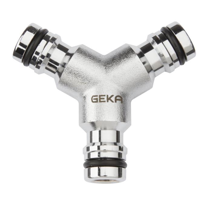 Geka Plus Y-Abzweigstecker Silber