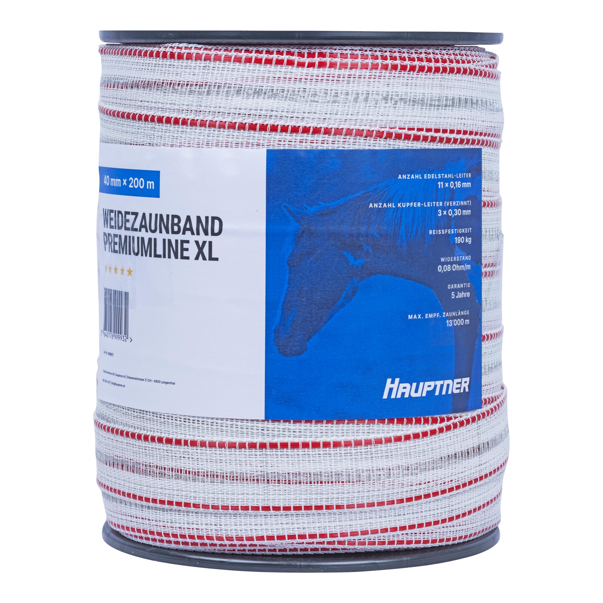 Hauptner Weidezaunband PremiumLine XL Weiss/Rot