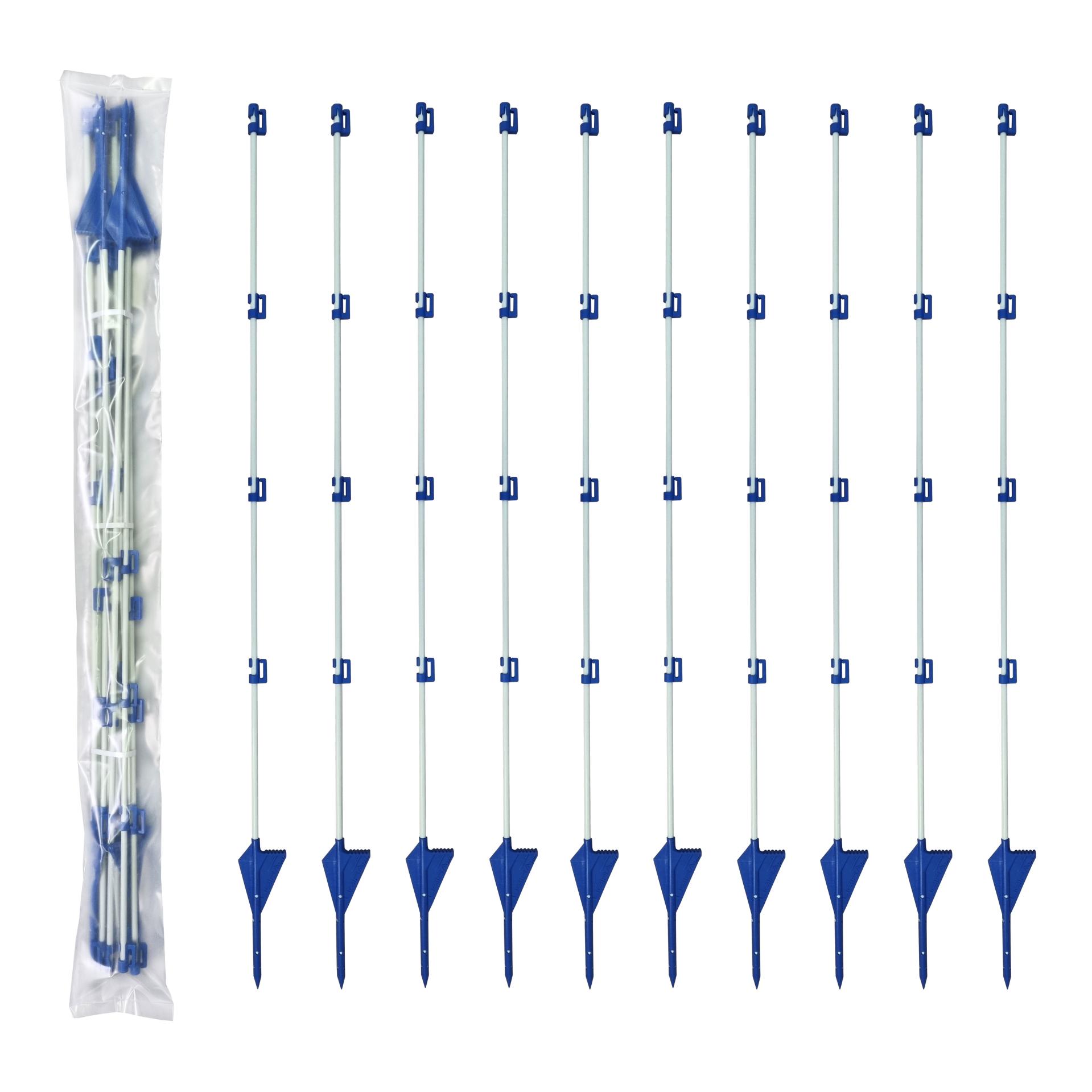 Hauptner Profi-Fiberglaspfahl BLUE - 10 Stück