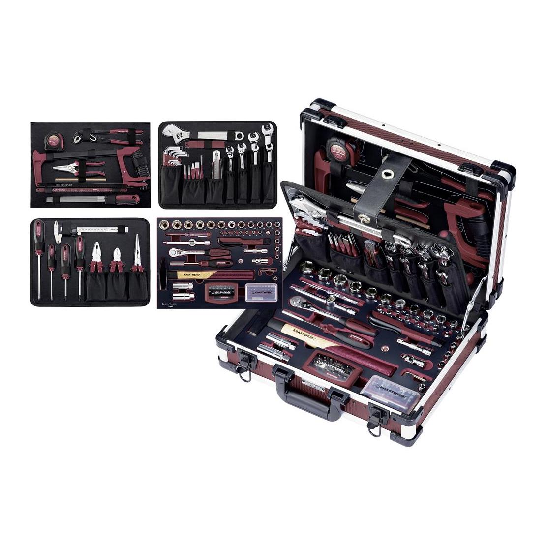 Kraftwerk Caisse à outils professionnelle en aluminium - 151 pièces