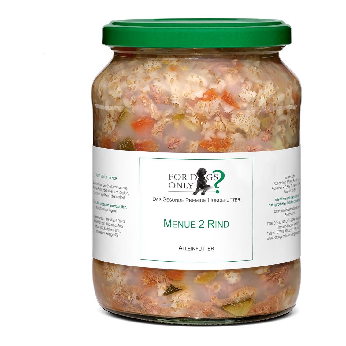 For Dogs Only? Premium Hundefutter Menue Rind