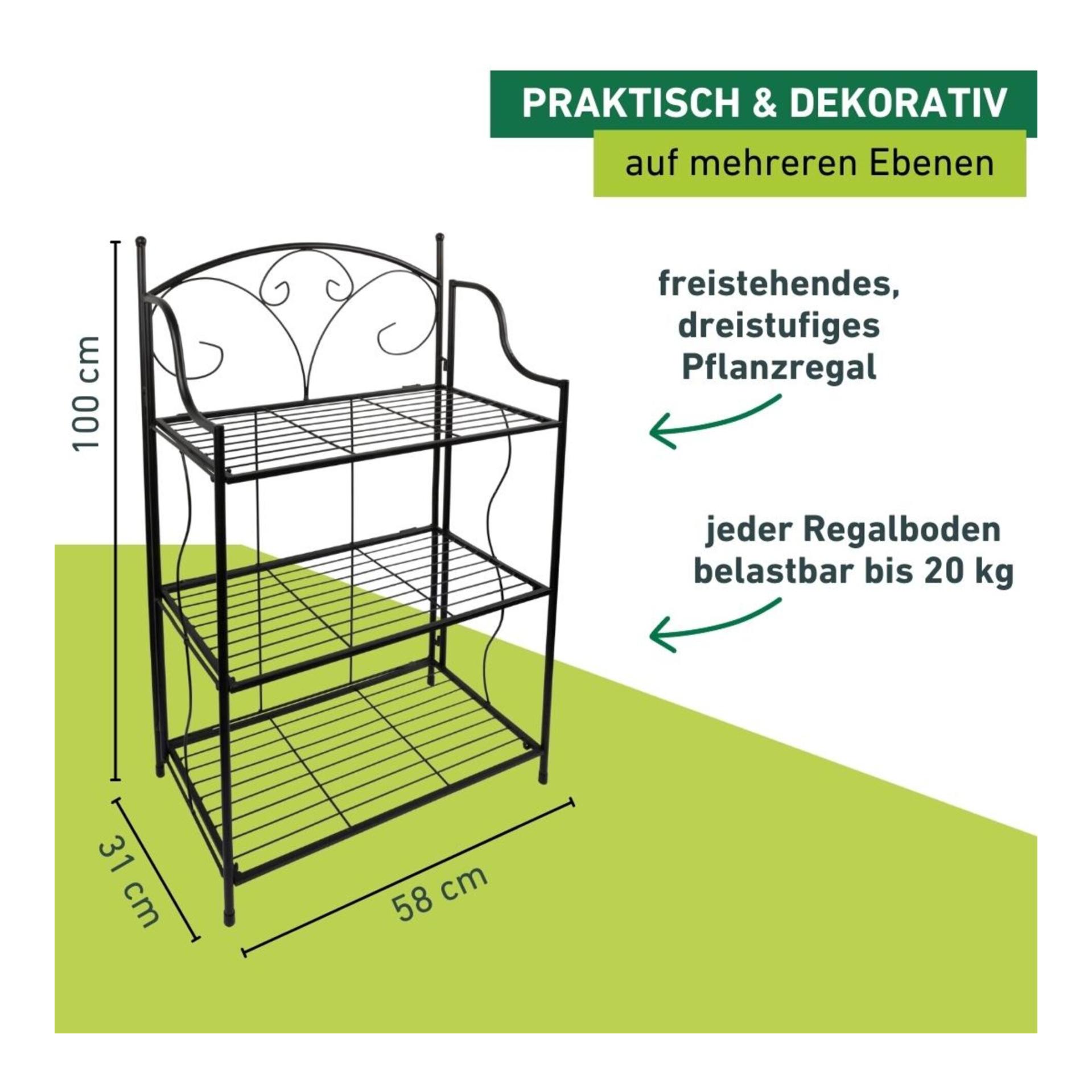 Windhager Drei-stufiges Wand-Pflanzregal - faltbar