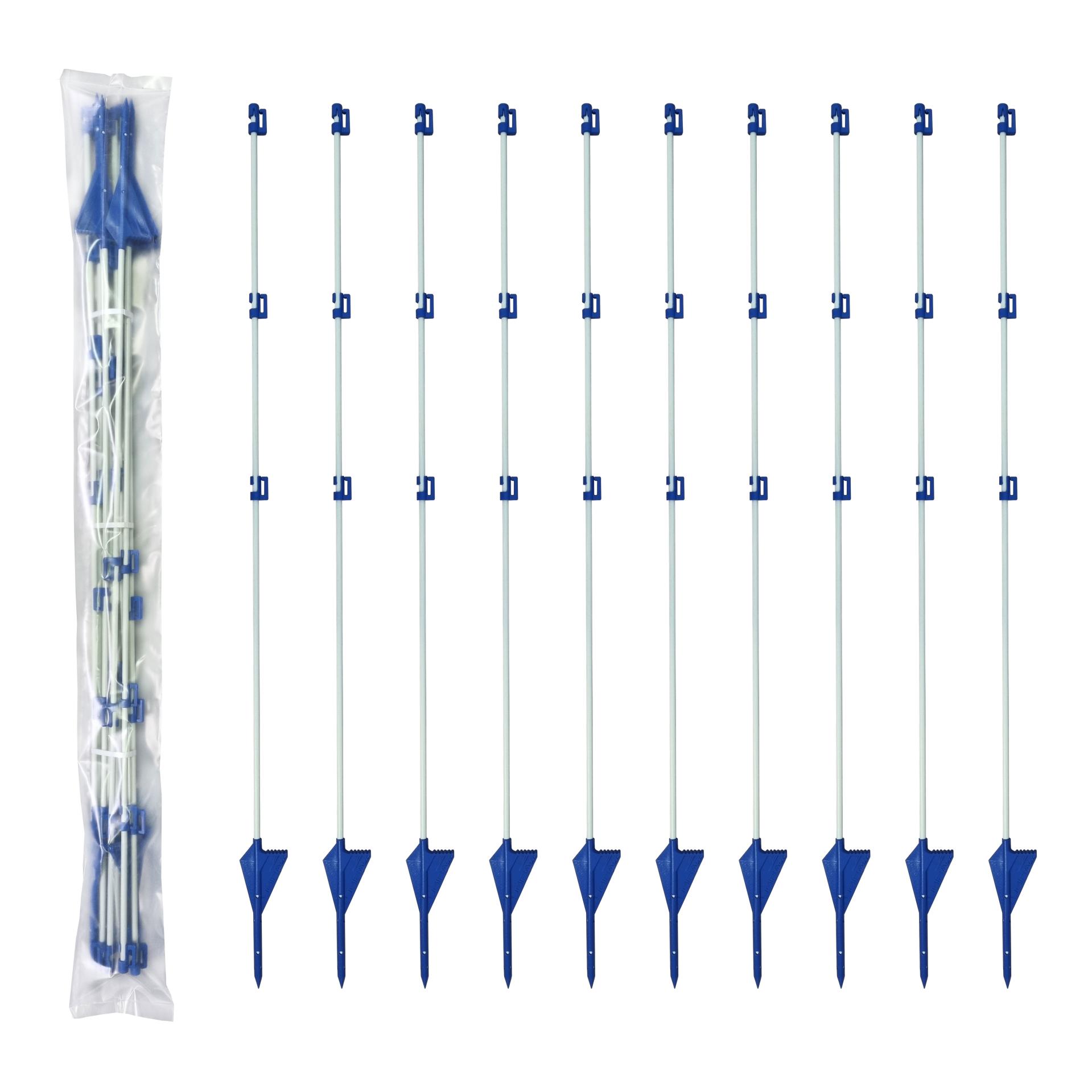 Hauptner Profi-Fiberglaspfahl BLUE - 10 Stück