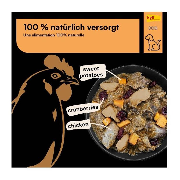 Kyli Menu complet poulet avec patates douces et canneberges
