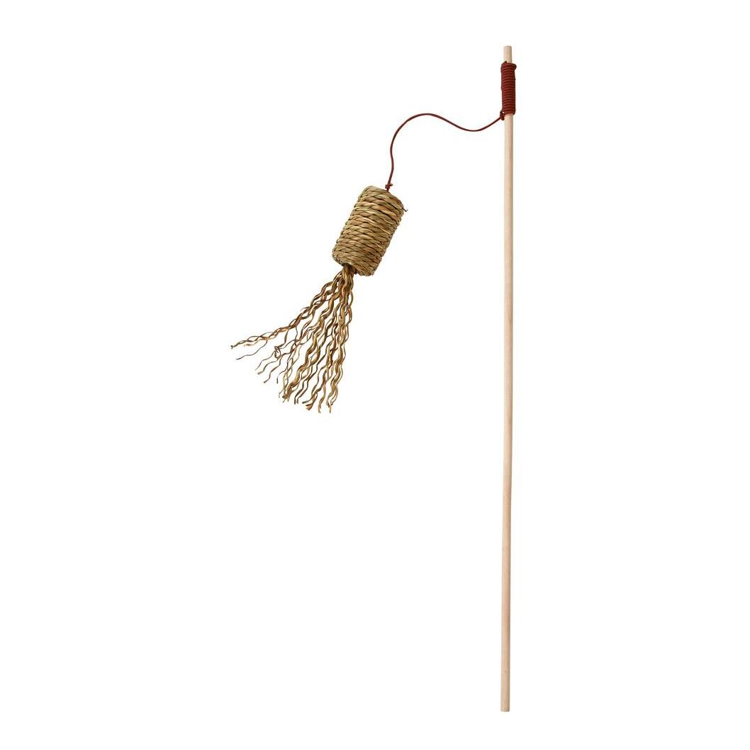 Kerbl Pet Spielangel Zylinder Nature aus Seegras Beige / Nude