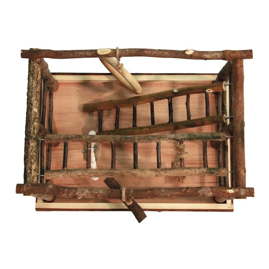 Kerbl Pet Vogelspielplatz aus Naturholz und Baumwolle