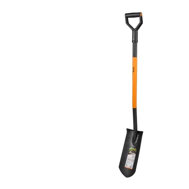 Bradas Schaufel mit gehärtetem Kopf aus Borstahl Schwarz/Orange