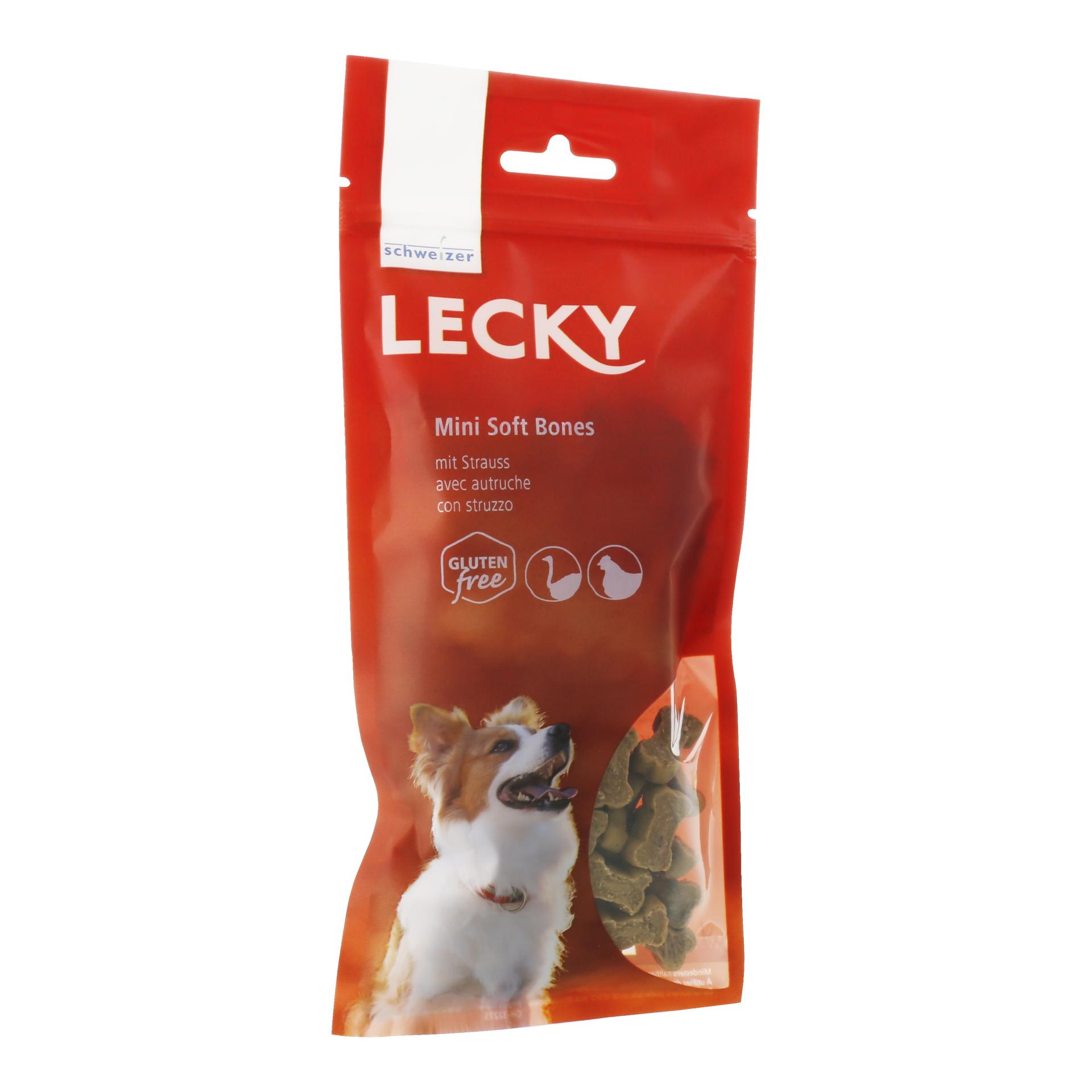 LECKY Mini Soft Bones mit Strauss Natur