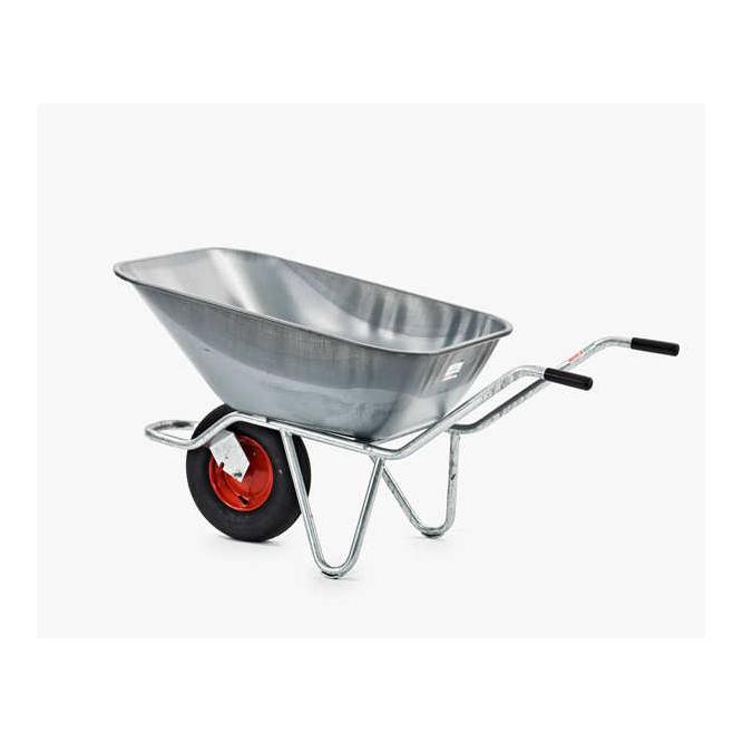Growi Schubkarre 140 Liter Silber