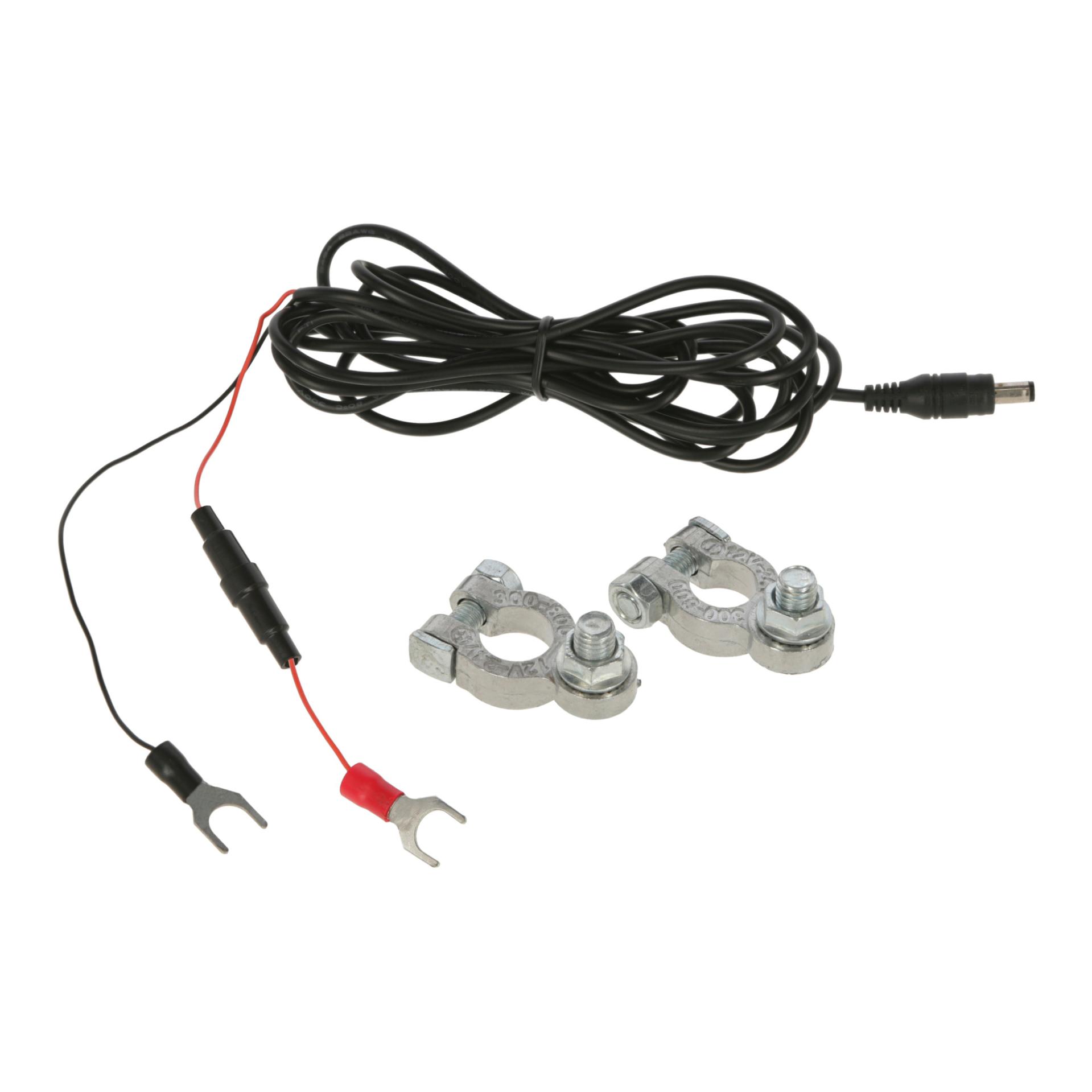 Kerbl Hobbyfarming Anschlusskabel für Auto-/Weidezaunbatterie Schwarz