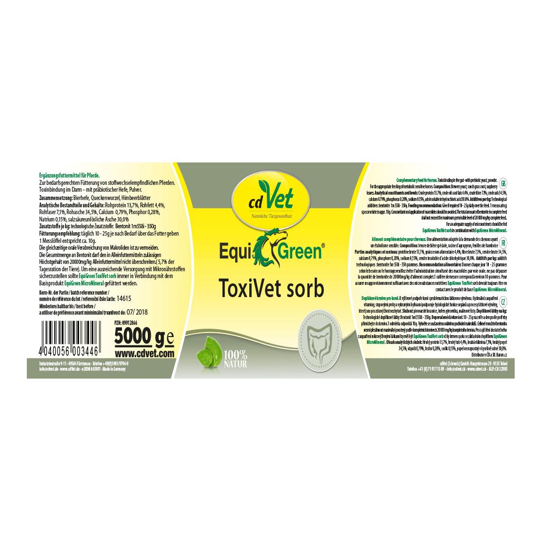 cdVet EquiGreen ToxiVet sorb