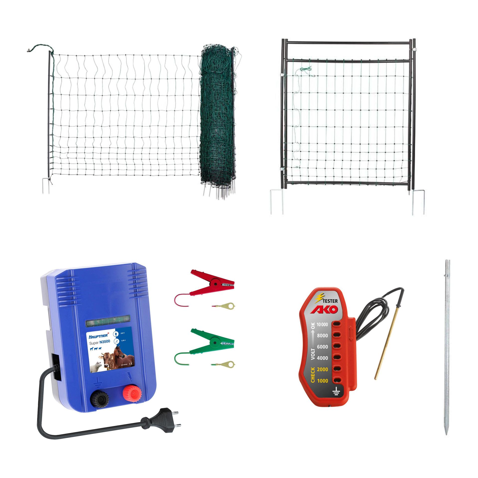 Hauptner 230V Premium Geflügel-Komplett-Set, 50 m Bunt