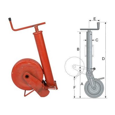 Siepmann Stützrad - eingedreht 940 mm