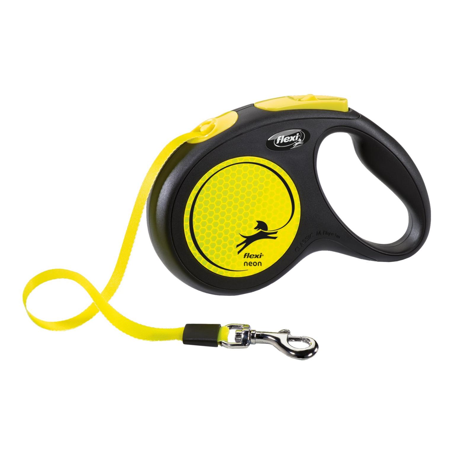 Flexi New Classic NEON Laisse à retirer - noir/jaune