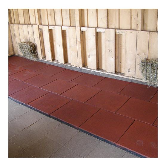 Mainer Stallmatte | Stärke: 3 cm | 50 x 50 cm | 4 Stück = 1 qm - rot