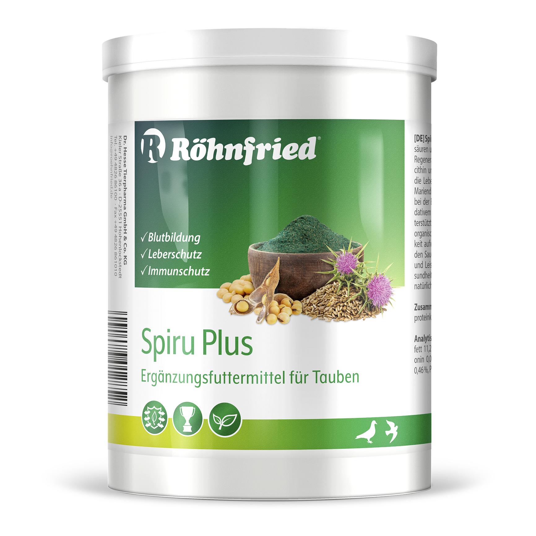 Röhnfried Spiru Plus - Spirulina, Lecithin & Mariendistel – Immunsystem, Muskelaufbau, Leberunterstützung & Regeneration