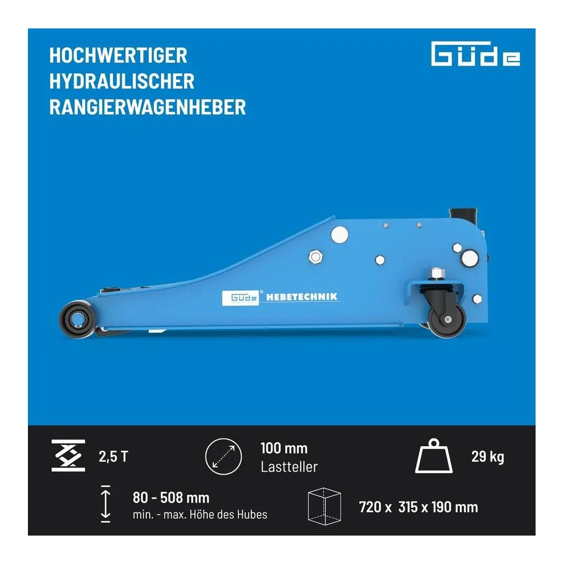Güde Cric rouleur hydraulique GRH 2,5/510 L