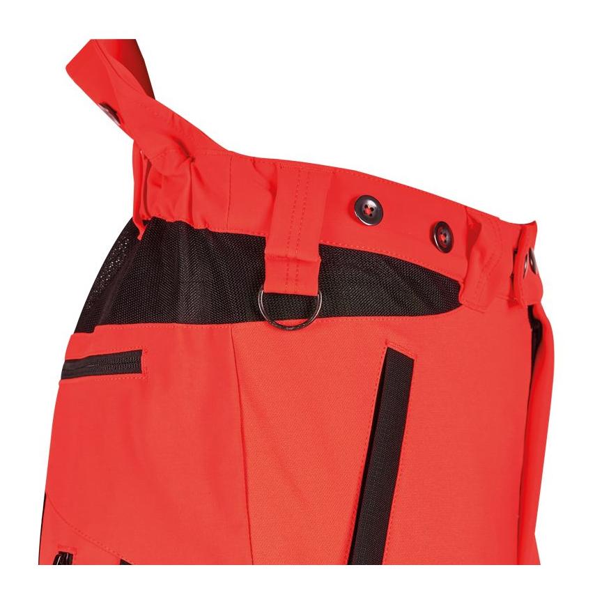 PSS X-treme Breeze Schnittschutzhose EN20471 neonrot/schwarz