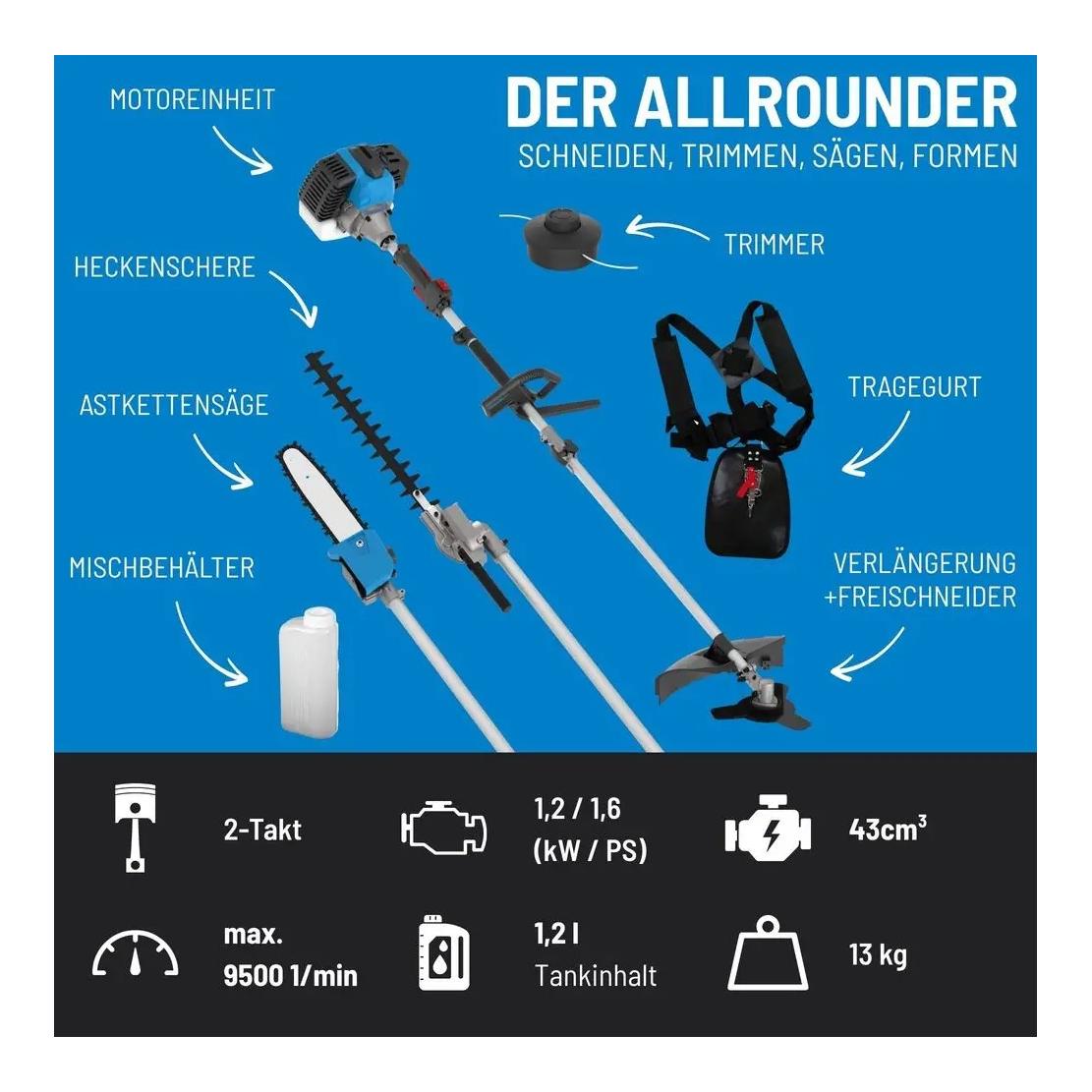 Güde 4 in 1 Gartenpflegeset GPS 1001