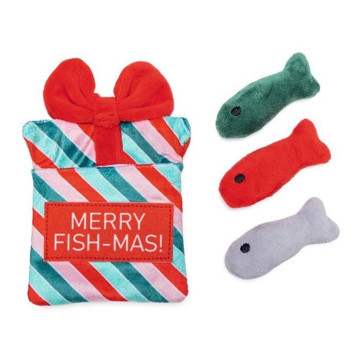 Beeztees Katzen Weihnachtsgeschenk mit Fischen