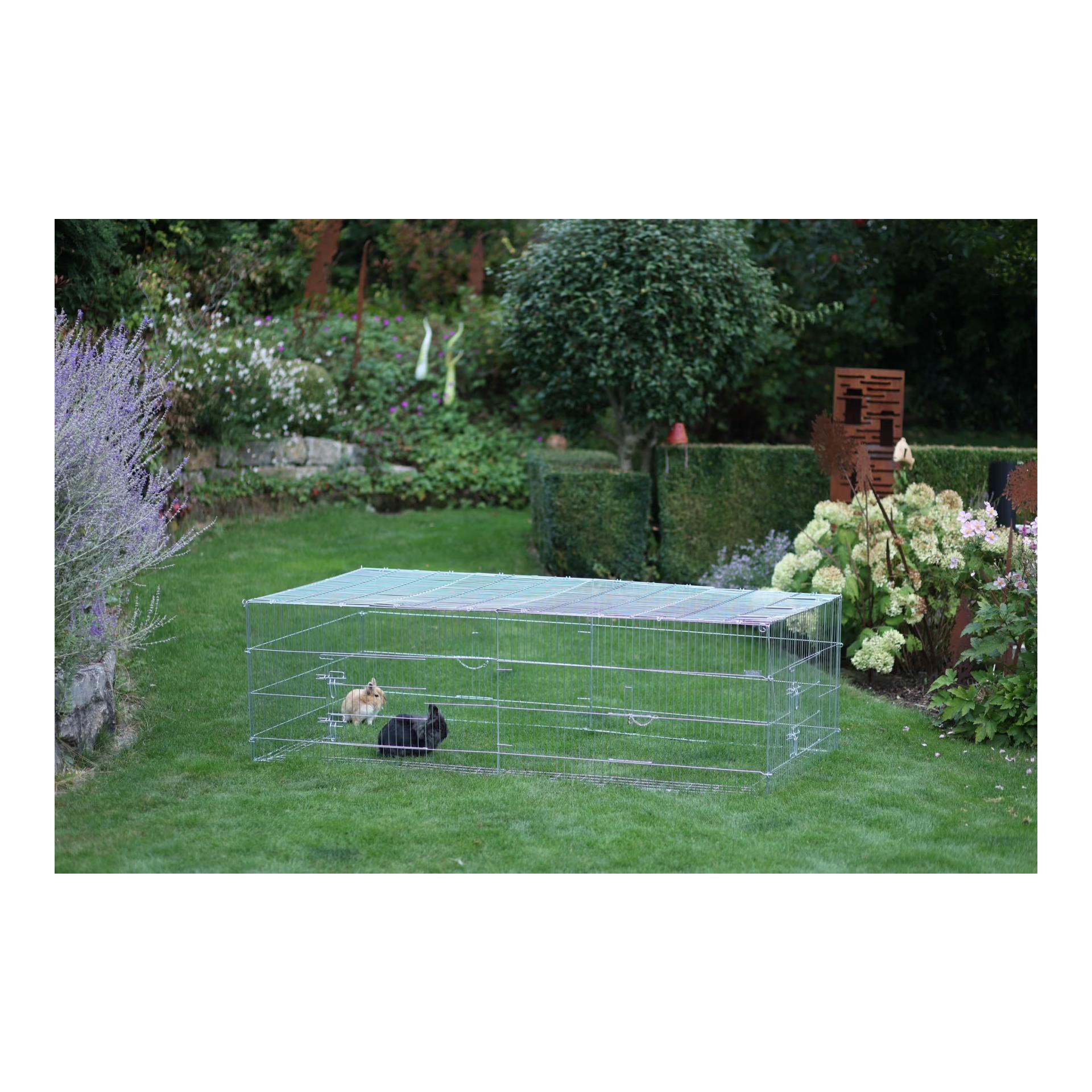 Kerbl Pet Freilaufgehege mit Ausbruchsperre & Sonnenschutz