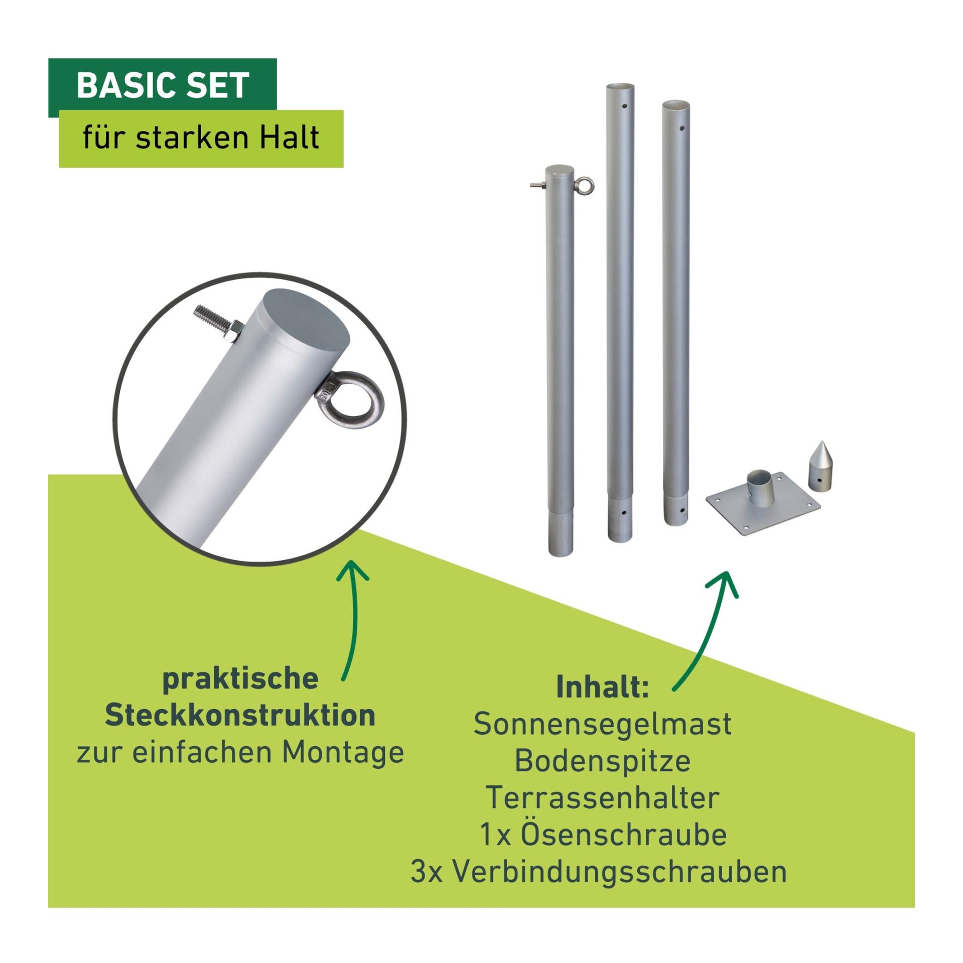 Windhager Sonnensegelmast - Set Basic