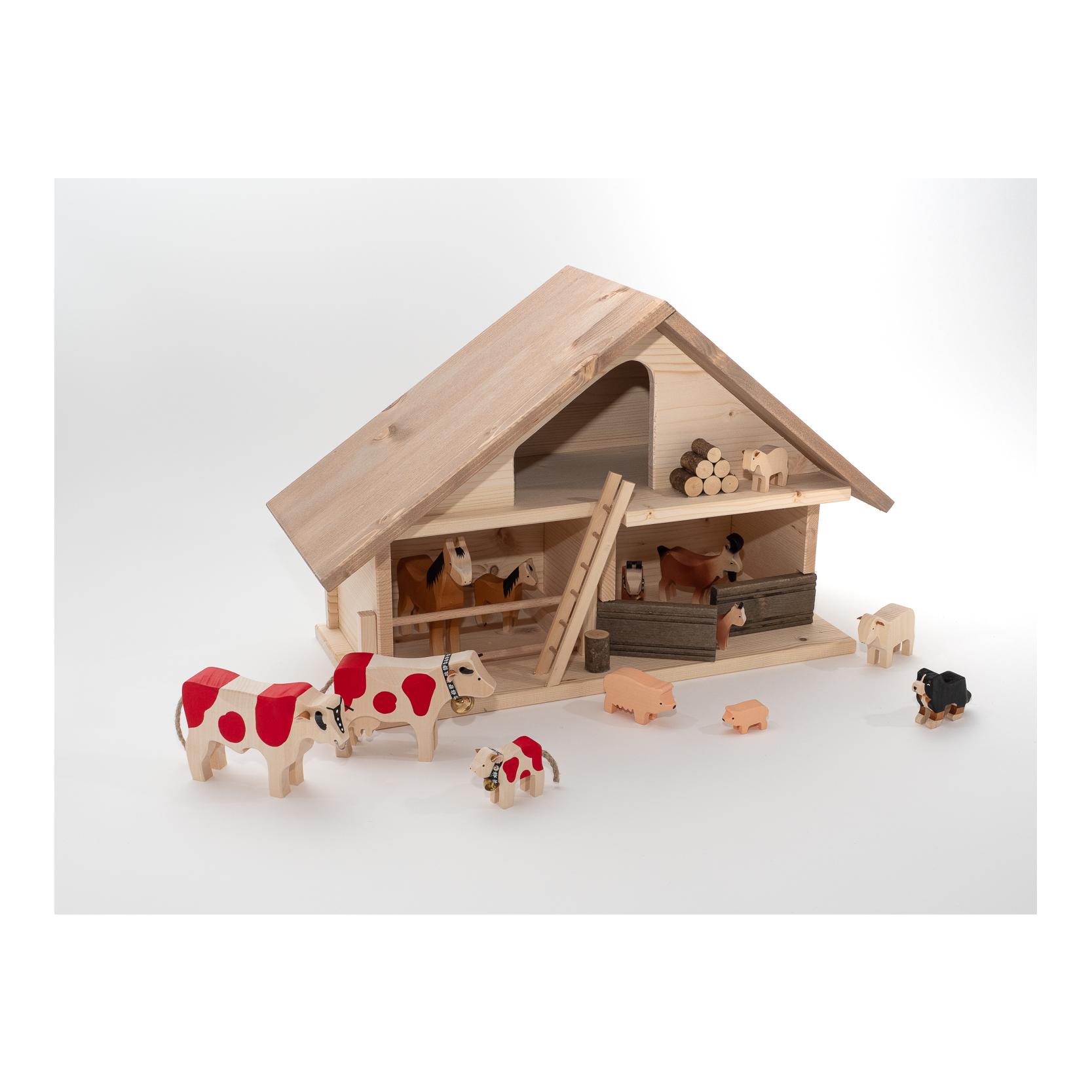Trauffer Stall-Set gross Holz
