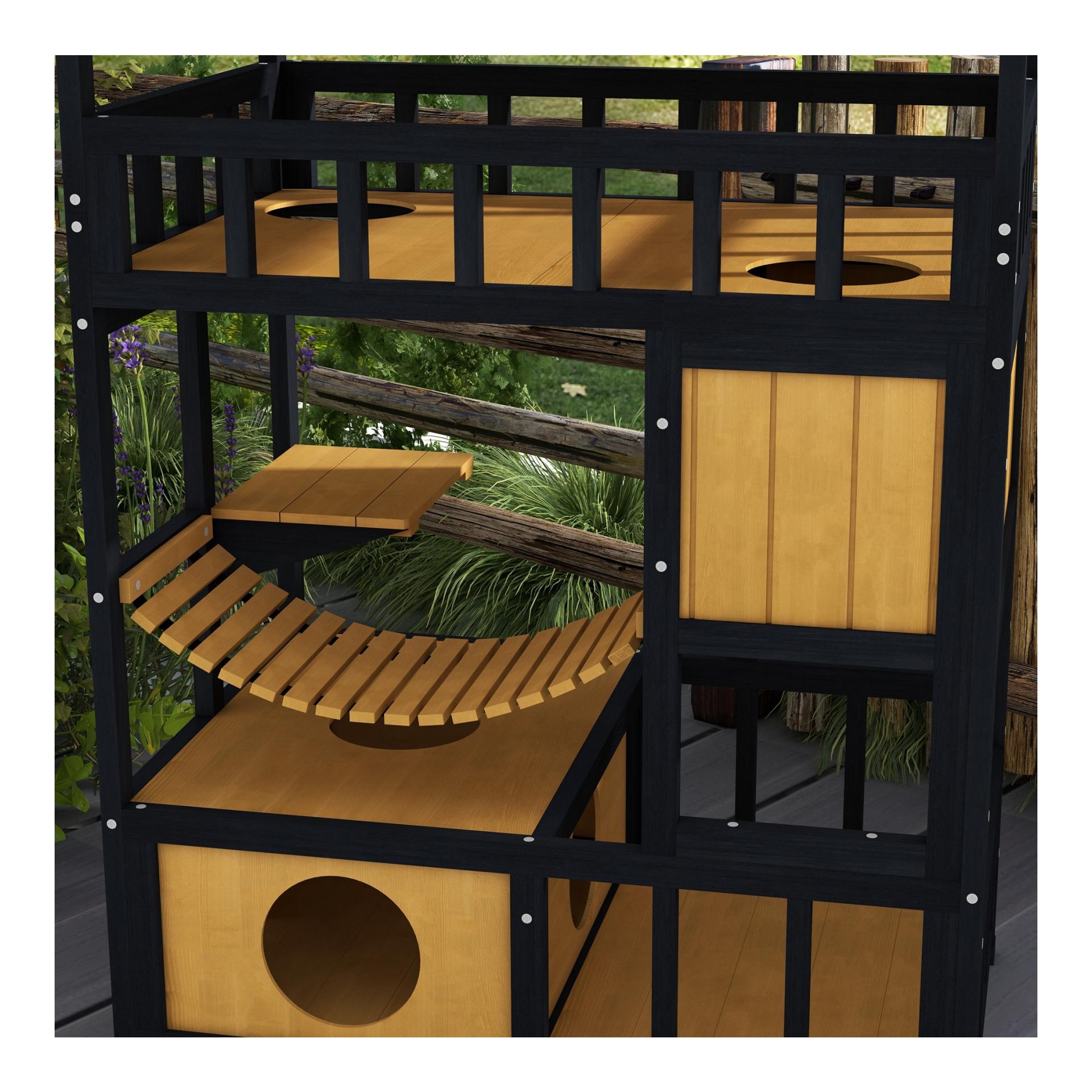 Mainer Katzenhaus aus Holz