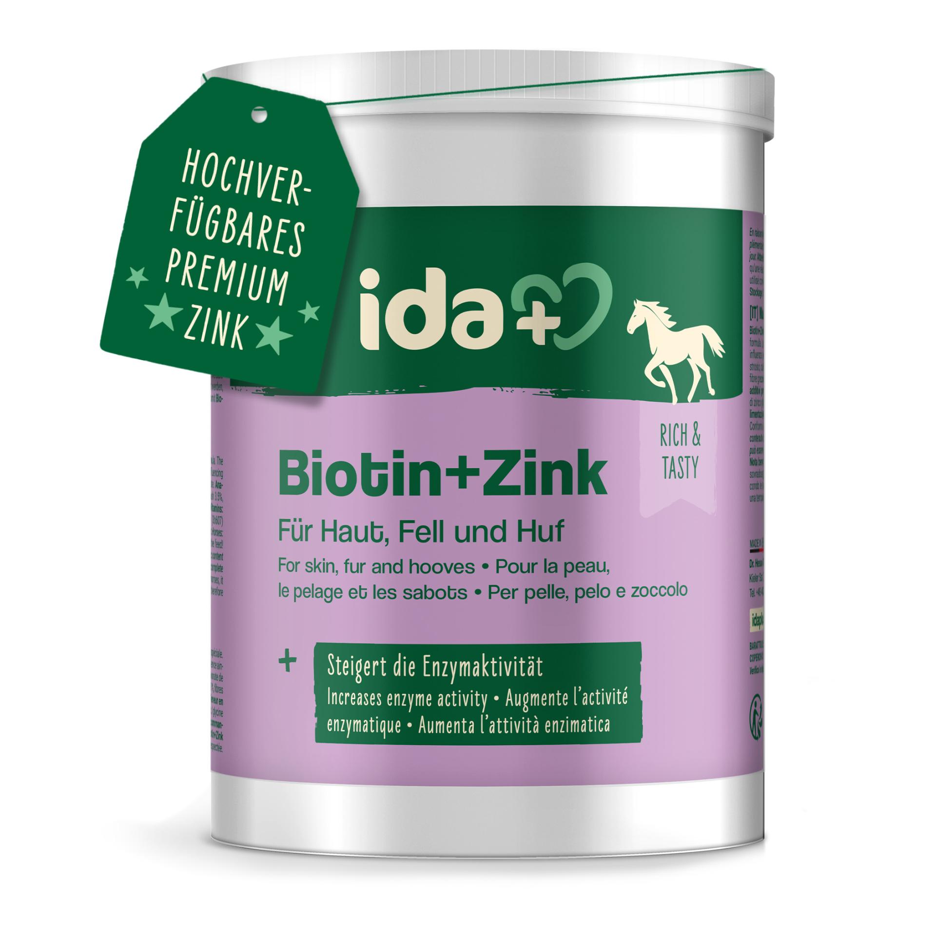 IdaPlus Biotine + zinc pour chevaux - hautement dosé - améliore la qualité et la croissance des sabots