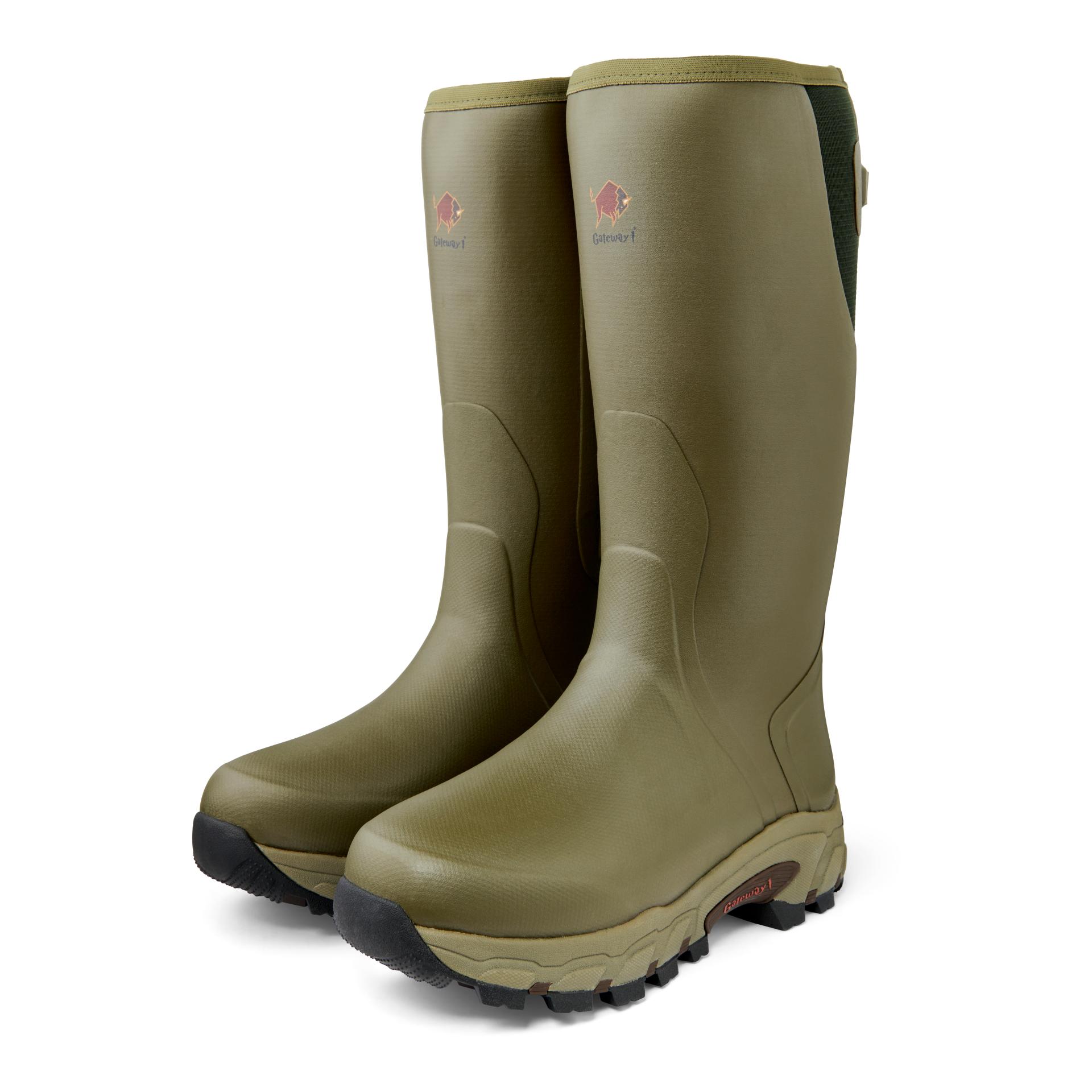 Gateway1 Bottes en caoutchouc Pro Shooter 18" 7 mm avec fermeture éclair latérale